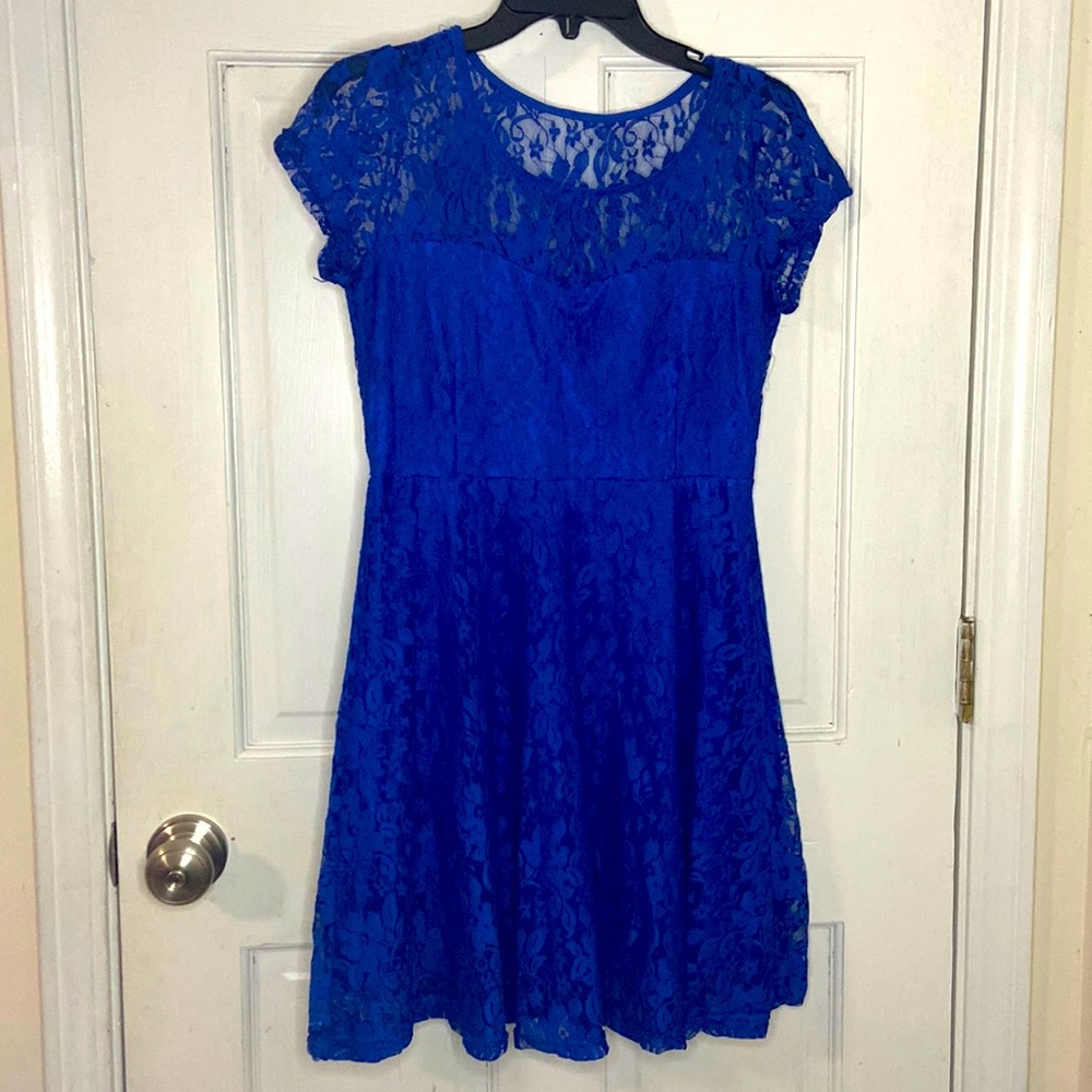 Blue floral dress